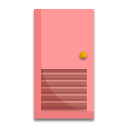 La porte est rose