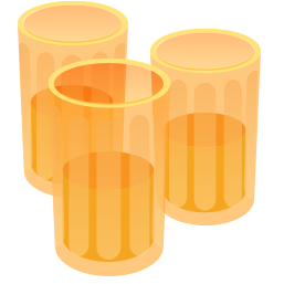 Les récipients sont orange