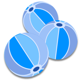 Les ballons sont bleus