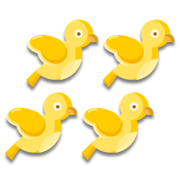 Les oiseaux sont jaunes