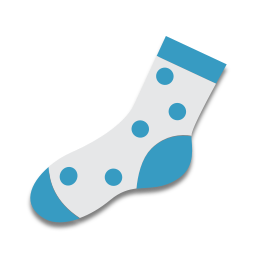 Son bas est bleu