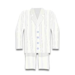 Son pyjama est blanc