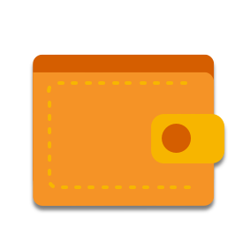 Son portefeuille est orange