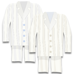 Ses pyjamas sont blancs
