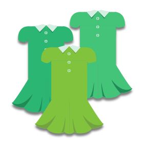 Ses robes sont vertes