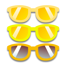 Ses paires de lunettes sont jaunes