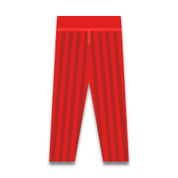Son pantalon thermique est rouge