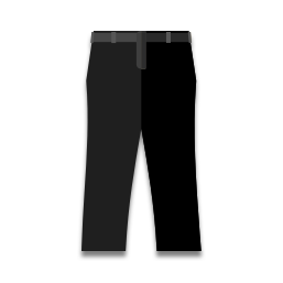 Son pantalon est noir