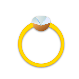 Sa bague est jaune