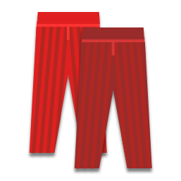 Ses pantalons thermiques sont rouges