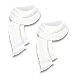 Ses foulards sont blancs
