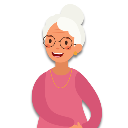 Ma grand-mère a les cheveux blancs
