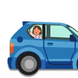 L’enfant est assis à l’arrière (bus ou de l’auto)