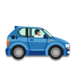 Il/elle va en auto