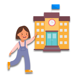 Lucie va à l’école