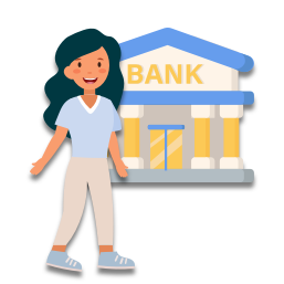 Je vais à la banque