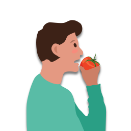 Il/elle mange qqch d’inanimé