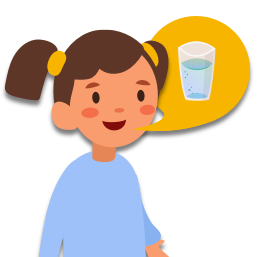 L’enfant de Julie veut boire de l’eau