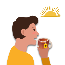 Paul a bu du thé ce matin
