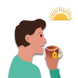 J’ai bu du thé ce matin
