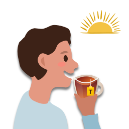 Le fils de Paul a bu du thé ce matin