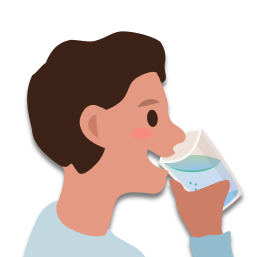 Le fils de Paul aime boire de l’eau