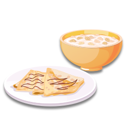 Nous allons manger de crêpes et du gruau