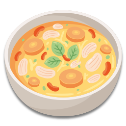 Nous mangeons de la soupe