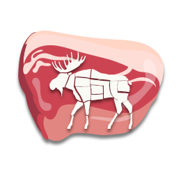 Mon oncle donne/partage de la viande d’orignal