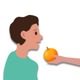 On lui a donné une orange